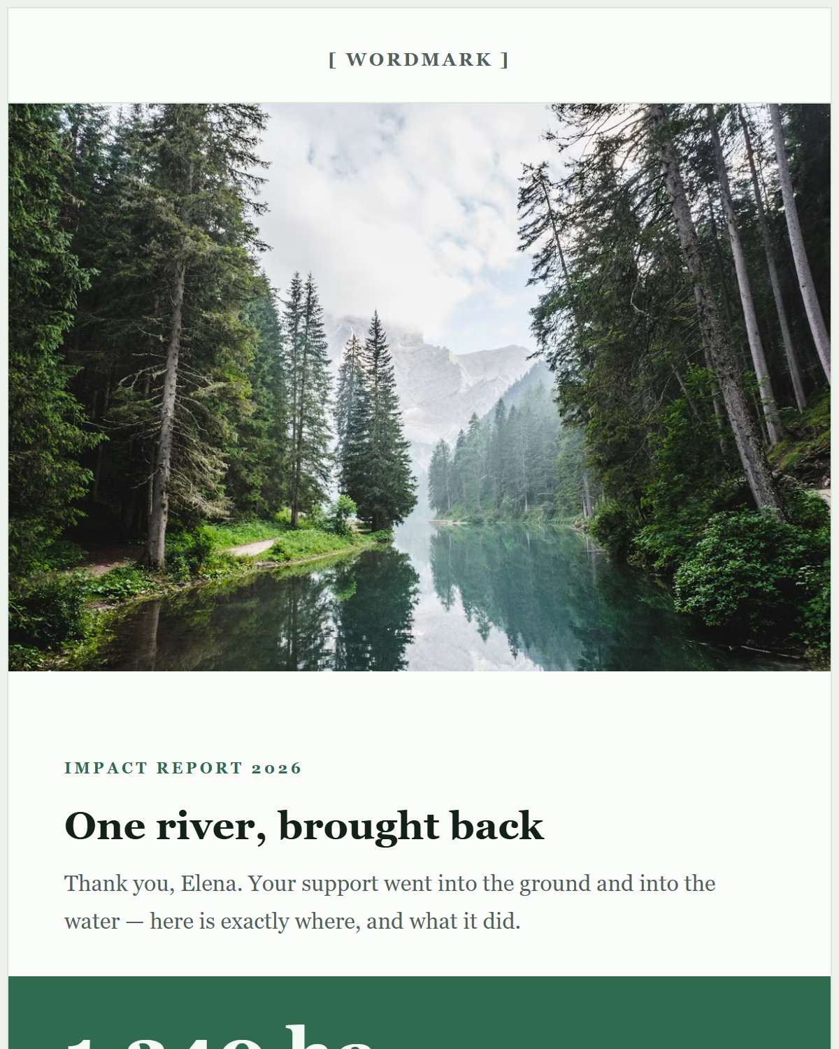 Preview of the Nature template