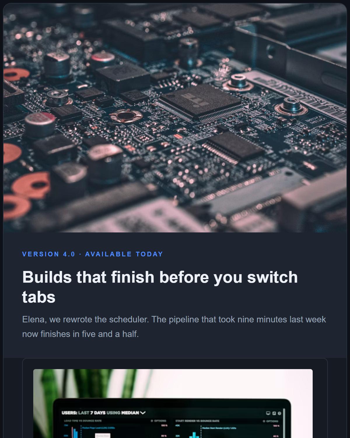 Preview of the Technology template