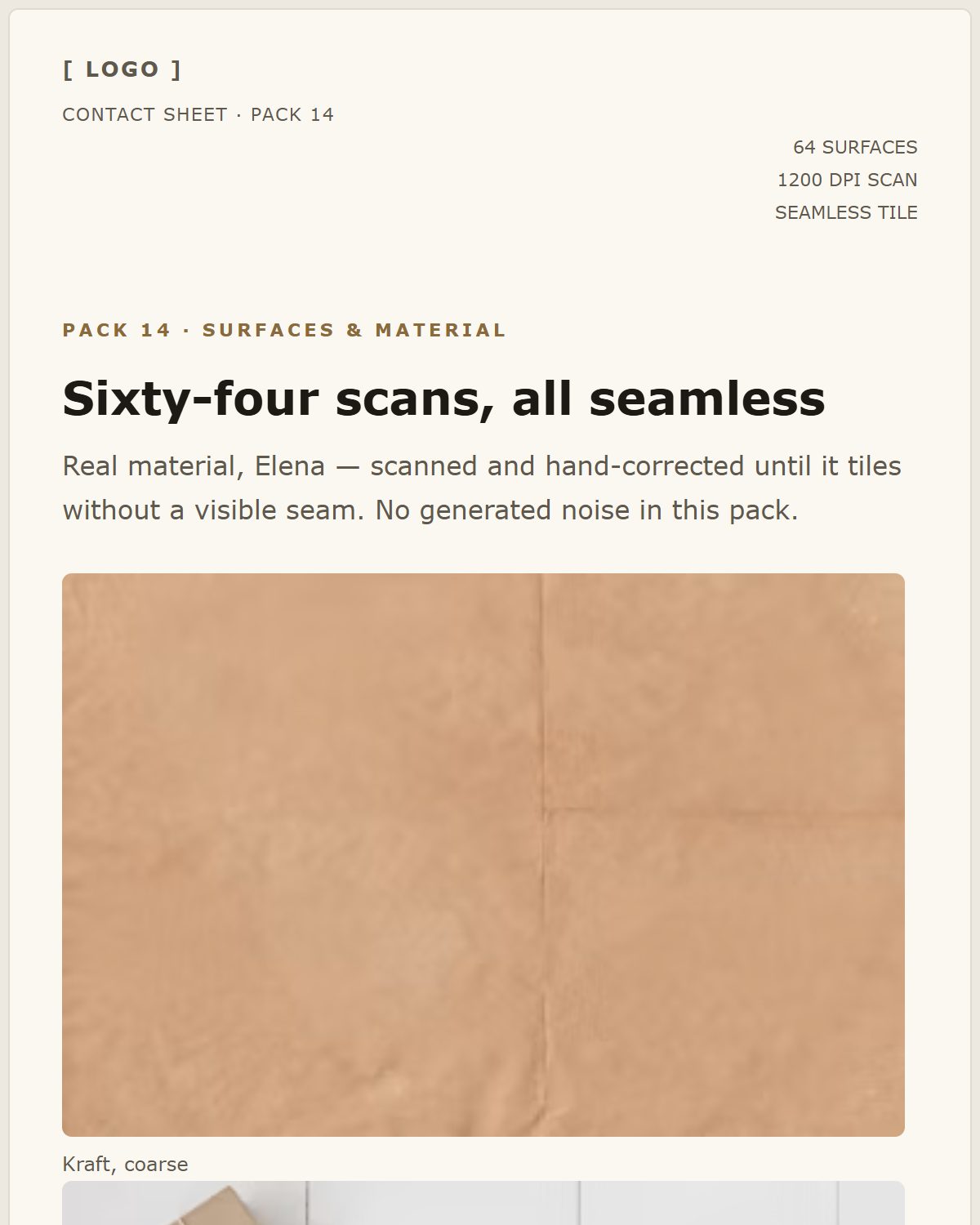 Preview of the Textures template